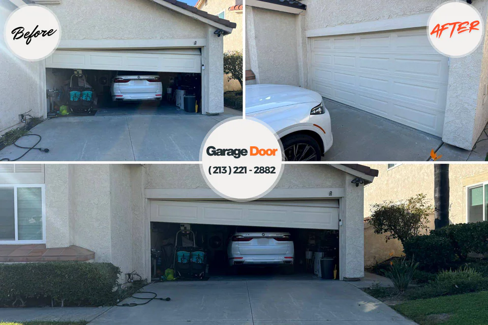 Before and after: garage door repair West Fairview, PA